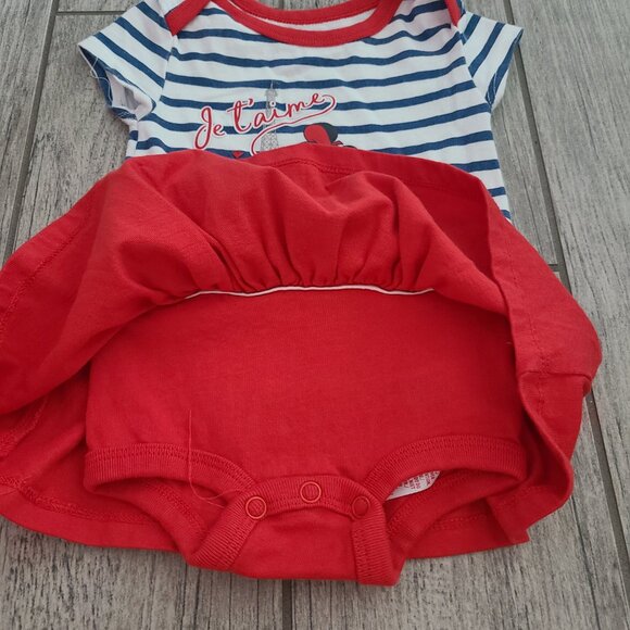 🏷 3/$15 or 5/$20 Disney baby Minnie Mouse Paris baby girl dress sz 3-6M - Picture 5 of 6